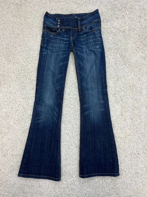VINTAGE APPLE BOTTOM Jeans Womens Size 7/8 Blue Dark Wash Low Rise Y2K  $35.99 - PicClick