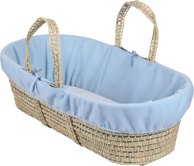 Clair de Lune Fleece LinerDressing for MosesWicker Basket Blue