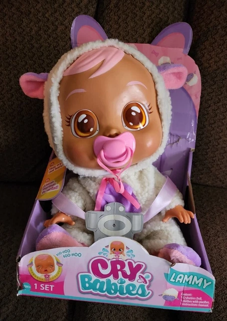 Original Cry Babies Lammy The Lamb With PINK Hair Baby Doll Toy NEW