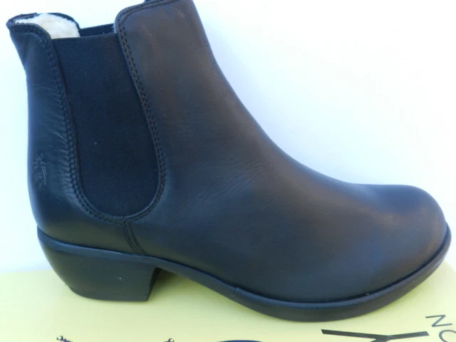 Fly London Make Chaussures Femme 40 Bottines Fourrées Warm Chelsea Boots Mel UK7