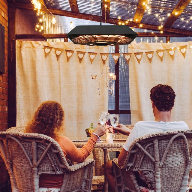 Outsunny Deckenheizstrahler Heizpilz 800W/1200W/2000W mit Fernbedienung Alu