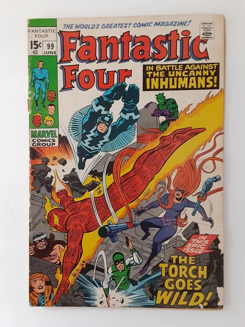 FANTASTIC FOUR COMIC Vol. 1, No. 99 (Marvel June 1970). INHUMANS appear!!
