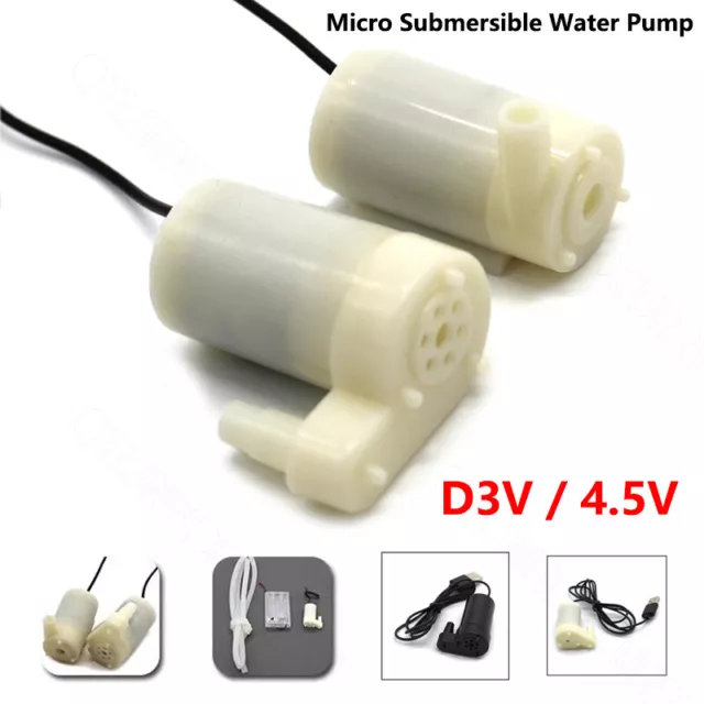 DC 3V-4.5V Small Micro Submersible Water Pump Mini Aquarium Tank Fish Fountain