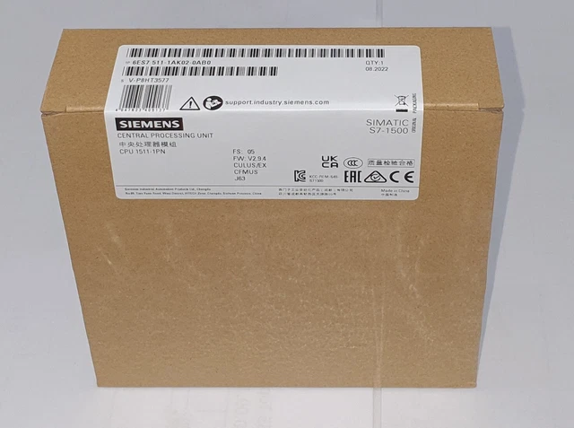 Siemens SIMATIC S7-1500 CPU 1511-1 PN,  6ES7 511-1AK02-0AB0  6ES7511-1AK02-0AB0
