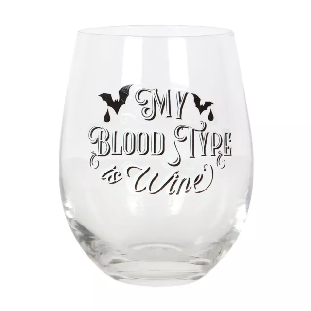 Something Different My Blood Type Is Wine Bicchiere da Vino Senza Stelo (SD4806)