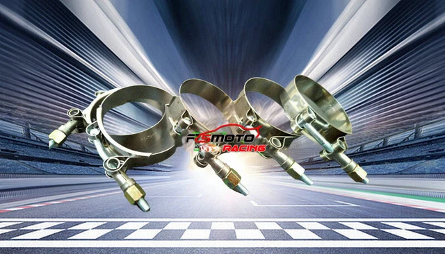 4PCSx 3" inch 76mm Turbo Pipe Hose Coupler T-bolt Clamps Stainless Steel 79-87MM