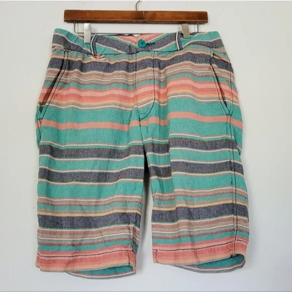 Jet Lag Men's Multicolor Striped Bermuda Shorts Size 33 11" Inseam