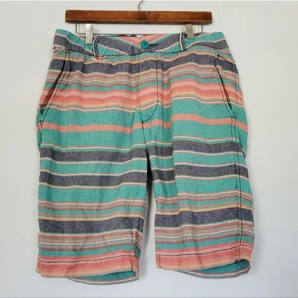 Jet Lag Men's Multicolor Striped Bermuda Shorts Size 33 11" Inseam