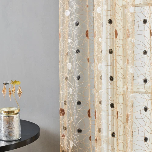 Window Treatment Tulle Modern Birds Nest Sheer Curtains for Living Room Curtains
