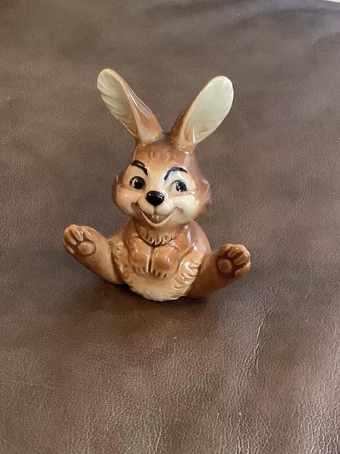 1970s Goebel W Germany Sitting Bunny Rabbit Figurine Reddish Brown Rare 3 Inch