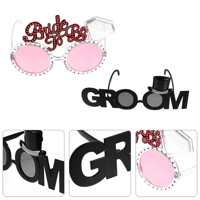 Novio novia gafas decorativas fiesta soltero gafas soltera