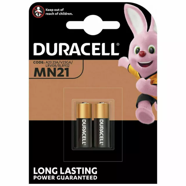 DURACELL Batterie 12V A23 23A LR23A MN21 V23GA Frisch Neu 2er Blister MN 21