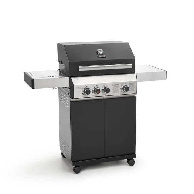 TAINO BLACK 3+1 Gasgrill Seitenbrenner Grill BBQ Griller 3 Brenner Matt Schwarz
