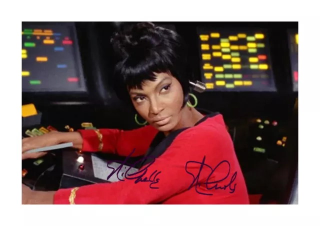 Nichelle Nicols Uhura Star Trek A4 signed mounted poster. Choice of frame.