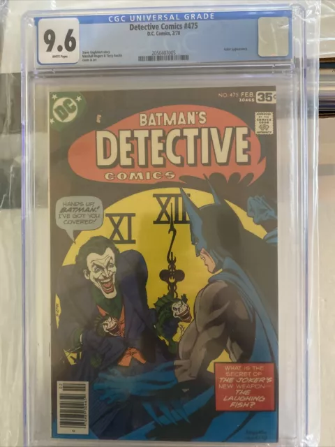 Detective Comics #475 CGC 9.6 1978 classic joker white