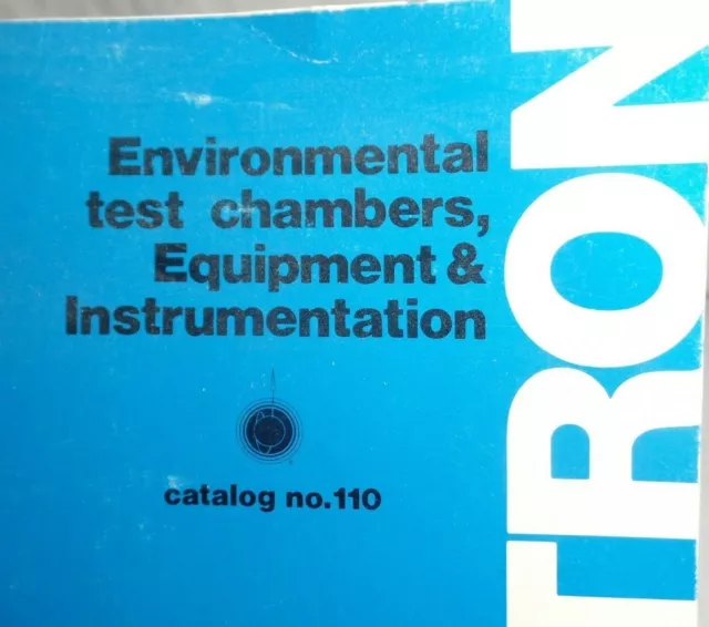 Thermotron Environmental Test Chambers Equipment & Instrumentation Cat No 110