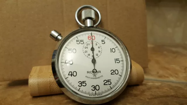 VTG MECHANICAL STOPWATCH ROCAR 1 5 Antimagnetic Swiss Made excellent condition 42.00 PicClick UK