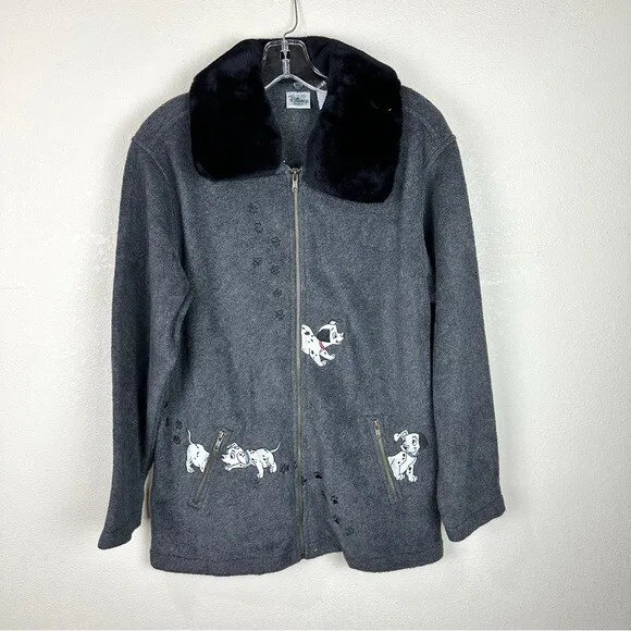Disney Catalog 101 Dalmatians Dog Fur Coat Jacket Small Vintage RARE