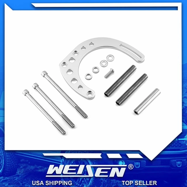 WEISEN for Small Block Chevy 327 350 400 V-Belt Alternator Bracket EWP SBC LWP