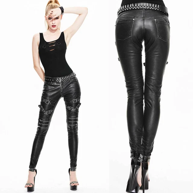 DEVIL FASHION Miss Distraction Pants Kunstlederhose Furios Gothic Punk Schnallen