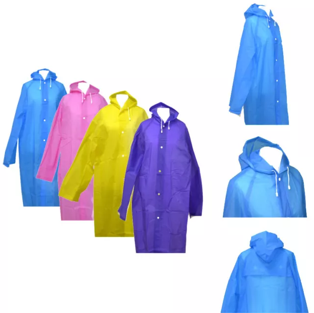 infactory Regen Cape: 4er-Set Notfall-Regenmäntel mit Kapuze, Universalgröße, transparent (Notfall Regenjacke