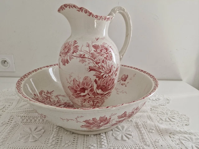 Ensemble de toilette, broc et vasque modèle XENIA de Sarreguemines