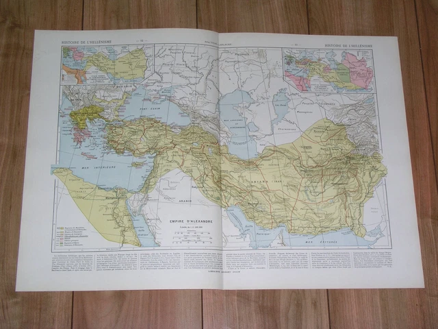 1925 VINTAGE HISTORICAL Map Of Alexander The Great Empire / Ancient ...