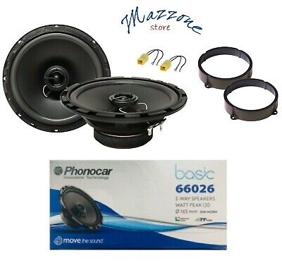 Sound Way Kit Montage Adaptateurs Haut Parleur Voiture 16,5 cm Compatible avec Alfa Romeo 147 159 Lancia Y Musa Fiat Idea 
