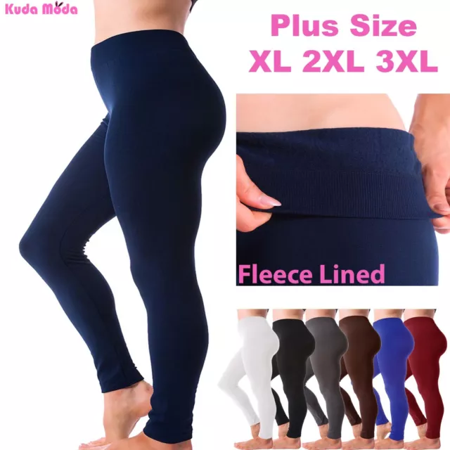 Women Winter Sherpa Fleece Lined Leggings Thermal Warm Pants Stretchy Thick  US