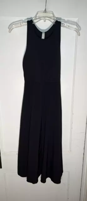 Athleta Black Winona Dress Fit & Flare Maxi Sleeveless Size S. c651