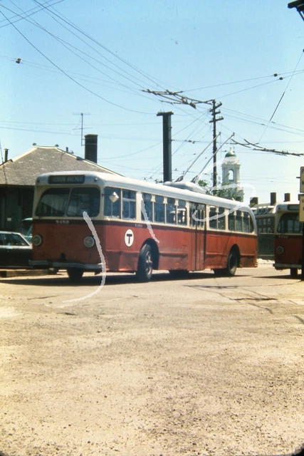 1971 Orig Slide Massachusetts Bay MBTA Flyer Trolley Bus 9213