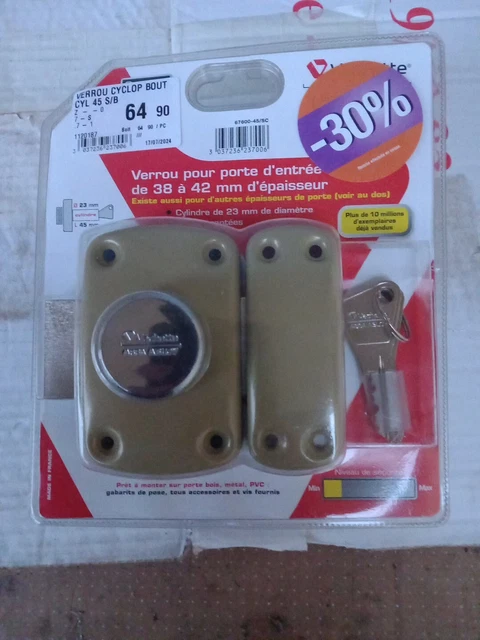Verrou WC clé carré verni - VACHETTE - 13761000 - Gamm vert