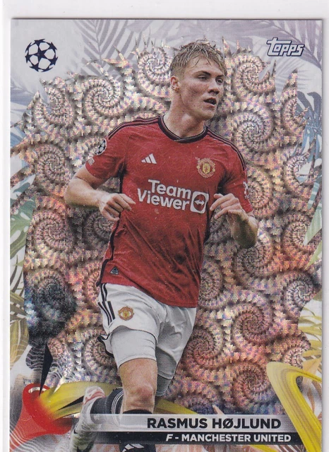 Carte Topps Chrome UEFA Euro 2024 - Rasmus Hojlund N°119 - Orange 12/25 - Near Mint