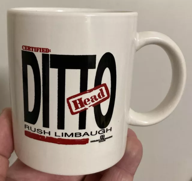 Rush Limbaugh Certified Ditto Head EIB Radio Network Coffee Cup Mug Collectors
