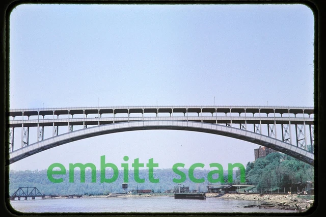 Original Slide, NYC New York Central Spuyten Duyvil Bronx NY Station Depot 1950s