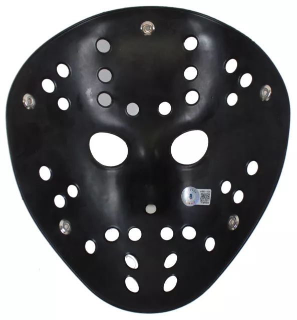 Ari Lehman Friday The 13th "Jason 1" Signed Black Jason Mask w/ Red Sig BAS Wit 2