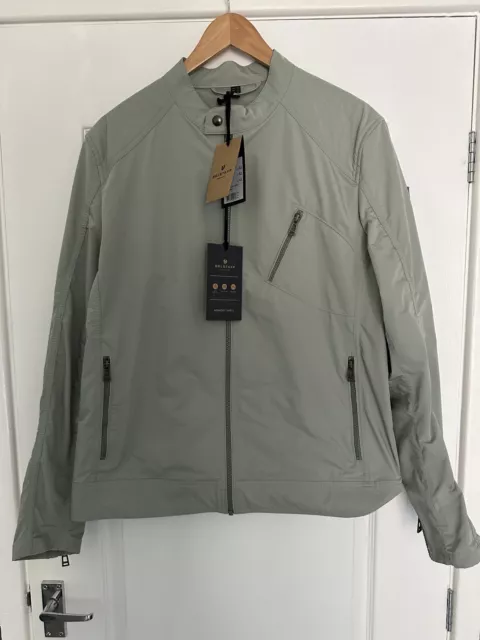 BELSTAFF V RACER Tonal Laurel Green Size 52 XL Cafe Racer Bike Jacket Coat 120.00 PicClick UK