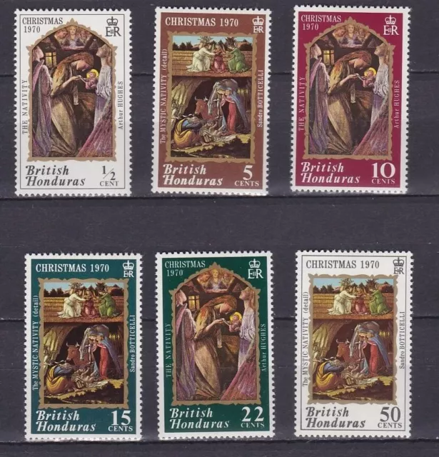 Britannico-Honduras 248 - 253 Natale 1970 nuovo di zecca #160p