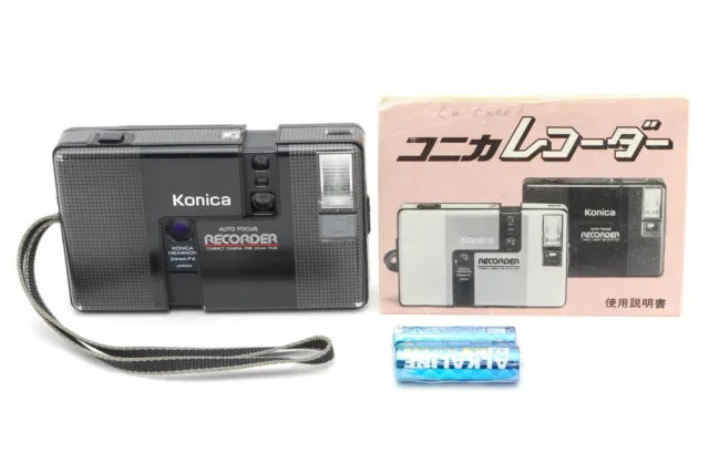 Read [ Near MINT ] Konica Recorder black Half Frame 35mm Film Camera From JAPAN