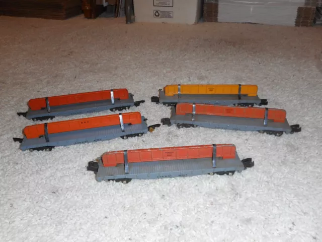 S  Guage American Flyer #627 Flat Car W/Grider Load Group (5)