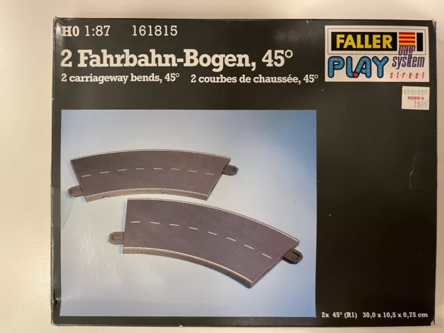 HO Faller Car System Play Street - 45 Degree Curve Sections #161815