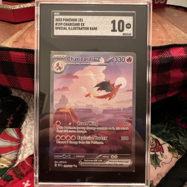 CHARIZARD 2023 POKEMON Scarlet Violet 151 MewEN EX SAR 199/165 SGC 10