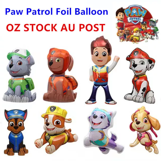 Paw Patrol Ryder Chase Marshall Skye Foil Balloon School Nursery Birthday Party