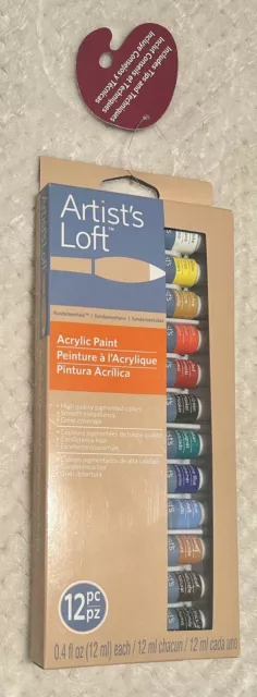 Artist's Loft 12 pc Acrylic Paint set 0.4 fl. oz. each total 4.8 oz.