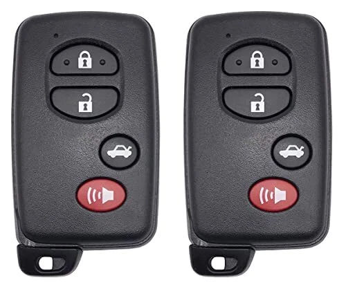 Funda protectora inteligente de repuesto con llavero de 4 botones apta para Toyota Highlander Venz...