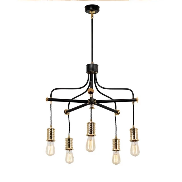 Lustre Noir Moderne pour Table à Manger, plafonnier