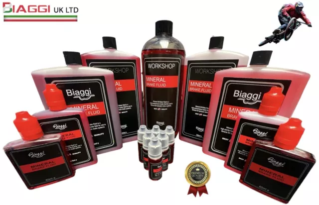 Biaggi Hydraulic Mineral Oil Disc Brake Fluid MTB/ ROAD Bike For Shimano Brakes.