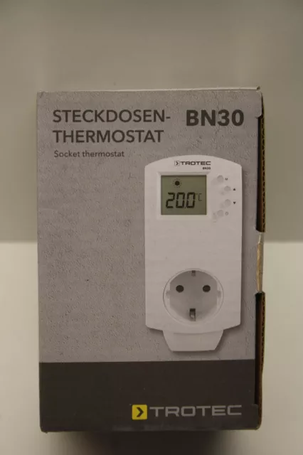 TROTEC Steckdosen-Thermostat BN30 | Programmierbar für Klimageräte Heizgeräte