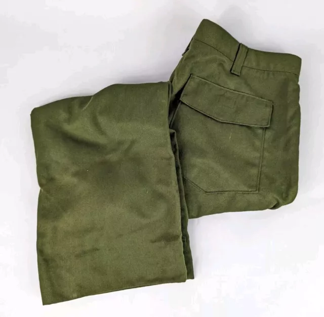 Vintage Green FSS Forest Service Terry MFG Flame Fire Resistant Pants 40x29