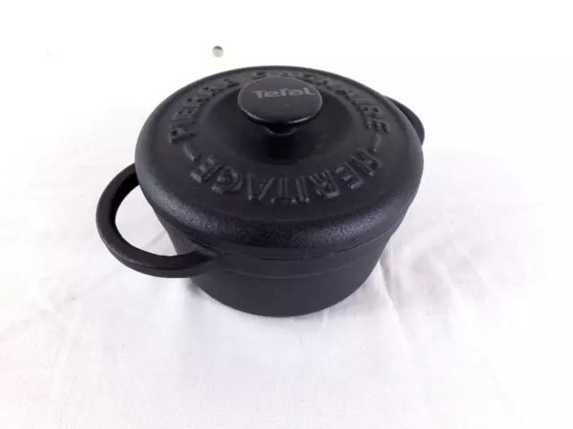 Tefal Set de 4 mini cocotte ronde en fonte émaillée 10cm-0.3L  Réf E223S404 *